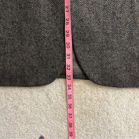 Woolrich Blazer Sport Coat Mens 44L Brown 2 Button Pure Wool Herringbone - Picture 9 of 12